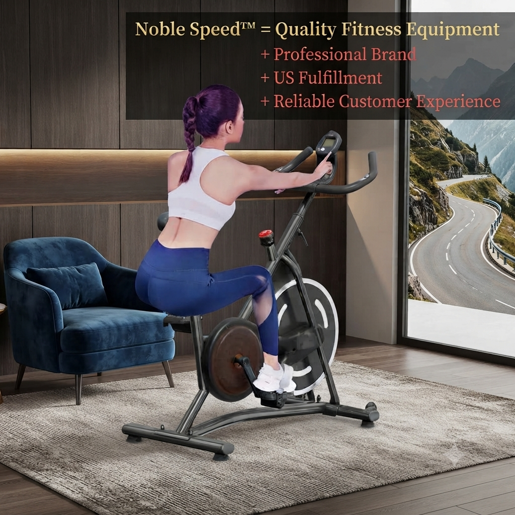 NOBLE SPEED™ - Silent Magnetic Indoor Cycling Bike | Home Gym Studio